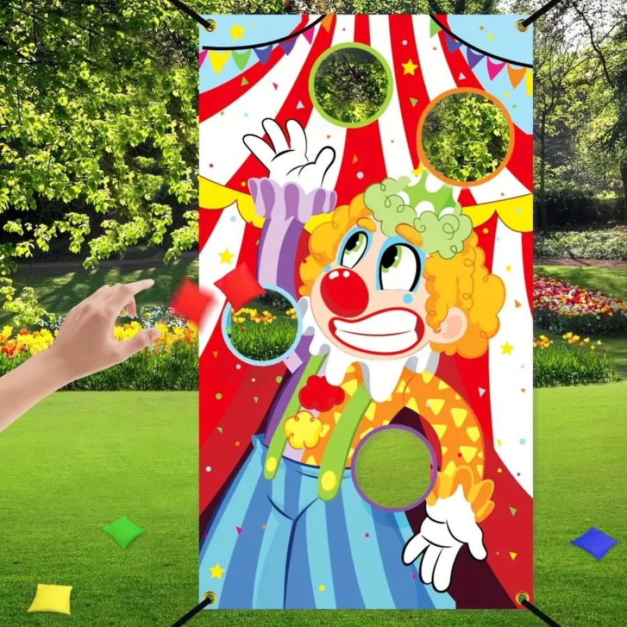 Party Games Jogos - Carnival Toss Games with Banner, Fontes