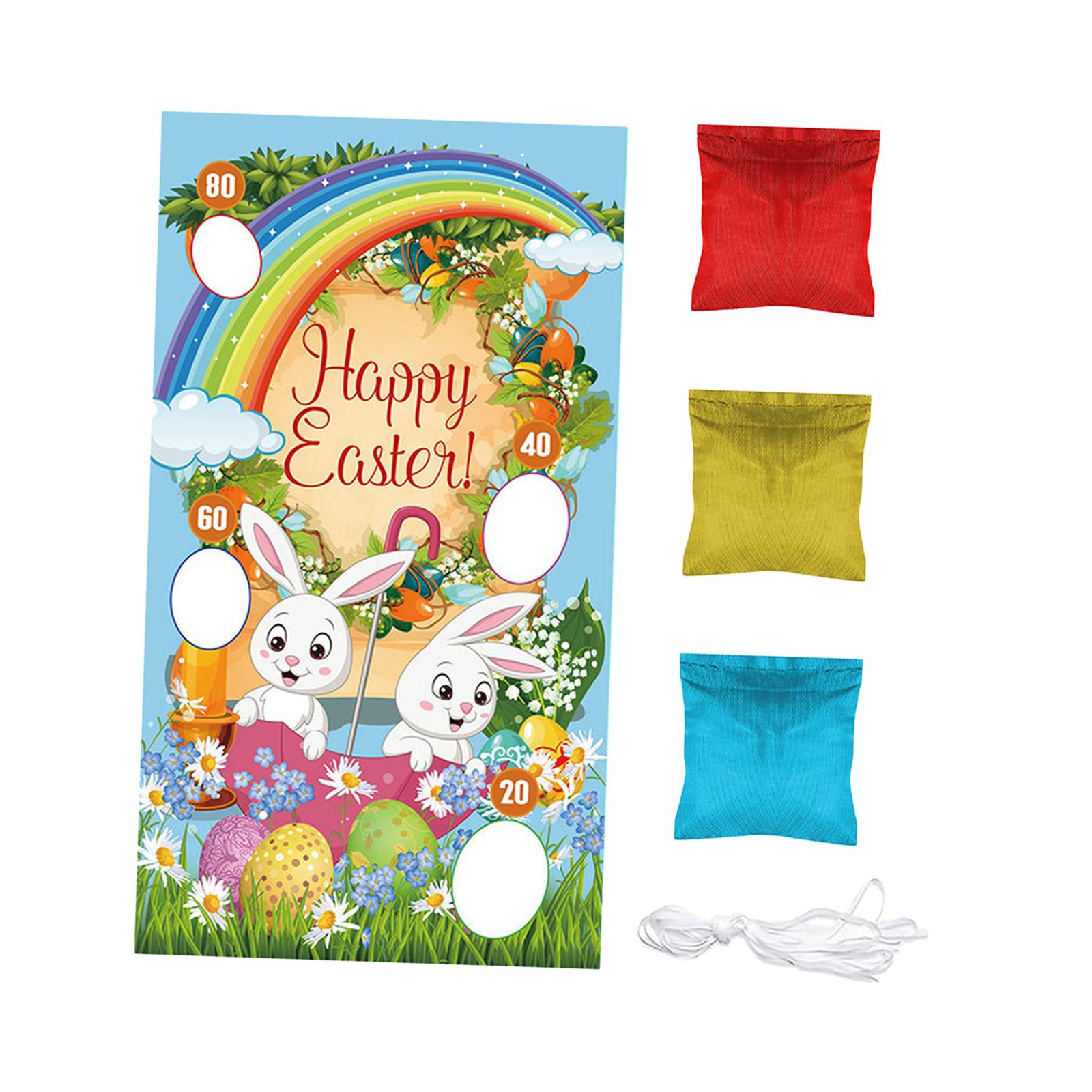Party Games Easter For Family - Banner de Decoração para Festa com