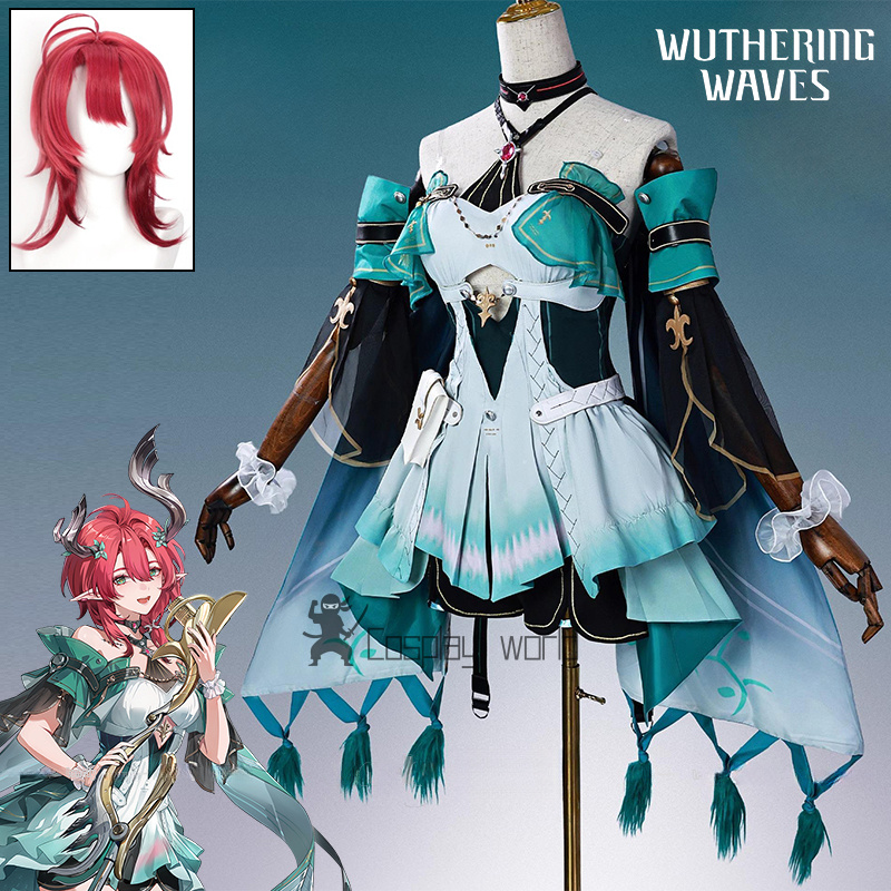 Party Games Girls - Wuthering ondas ciaccona cosplay traje peruca