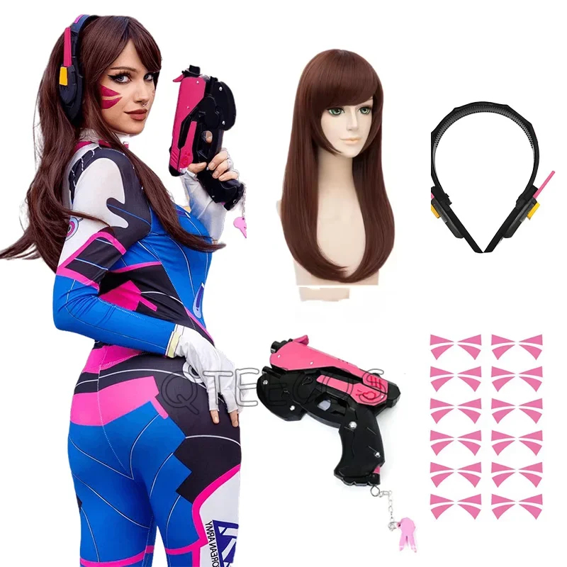 Fantasia de Cosplay D.Va Bodys - Party Games Youtube avaliação e preço