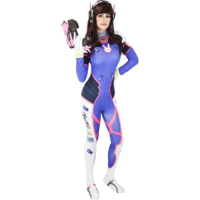 Fantasia de Cosplay D.Va Bodys - Party Games Youtube avaliação e preço